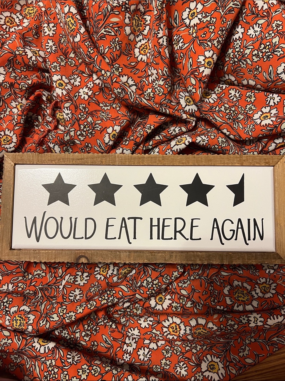 Would Eat Here Again Rustic Wood Wall Sign